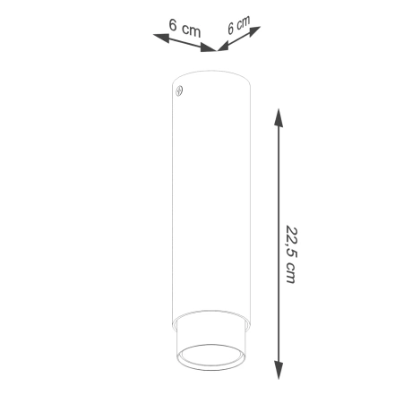 Lámpara de techo NERO 22,5 negro/oro