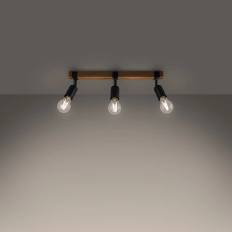 Lámpara de techo ZUCA 3 negra