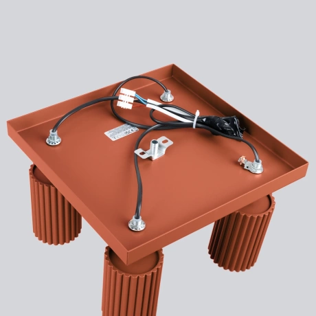 Lámpara de techo KARBON 4 rojo ocre