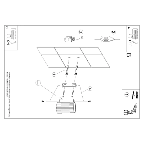 Lámpara de pared KARBON 10 taupe