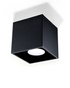 Plafond QUAD 1 negro + 1x bombilla LED GU-10 3000K Cálida 7W 620lm