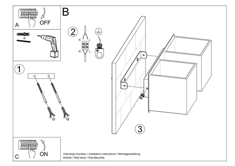 Aplique QUAD 2 blanco + 2x bombilla LED G9 4000K Fría 4,5W 530lm