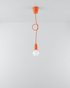 DIEGO 1 lámpara colgante naranja + 1x bombilla LED E27 3000K Cálida 7,5W 620lm