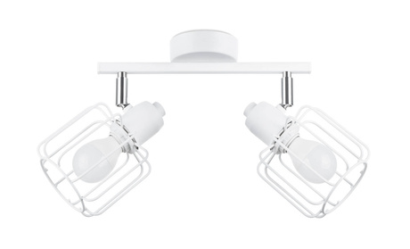BELUCI 2 plafond blanco + 2x bombilla LED E14 3000K Cálida 7,5W 620lm