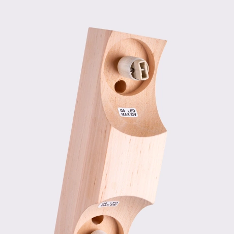 Lámpara de techo BULBO 2 madera natural