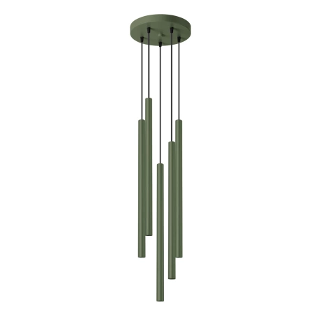 Lámpara colgante PASTELO 5P verde oliva
