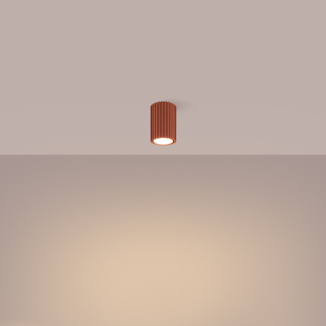 Lámpara de techo KARBON 10 rojo ocre