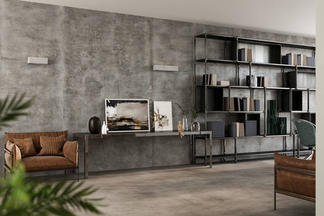 Aplique VEGA 50 hormigón + 1x bombilla LED E27 3000K Cálida 7,5W 620lm