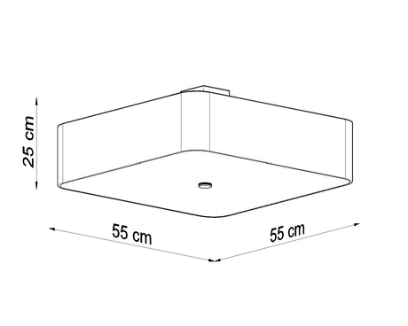 Plafond LOKKO 55 negro + 5x bombilla LED E27 3000K Cálida 7,5W 620lm