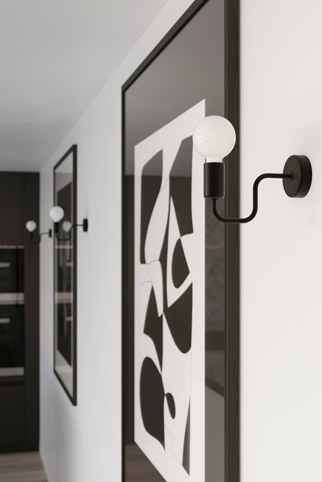 Lámpara de araña VECTOR 6 negra + 6x bombilla LED E27 4000K Fría 7,5W 650lm