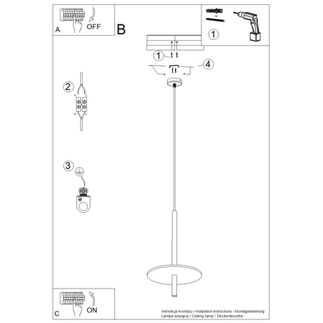 Lámpara colgante FELTRO 1 negro/beige