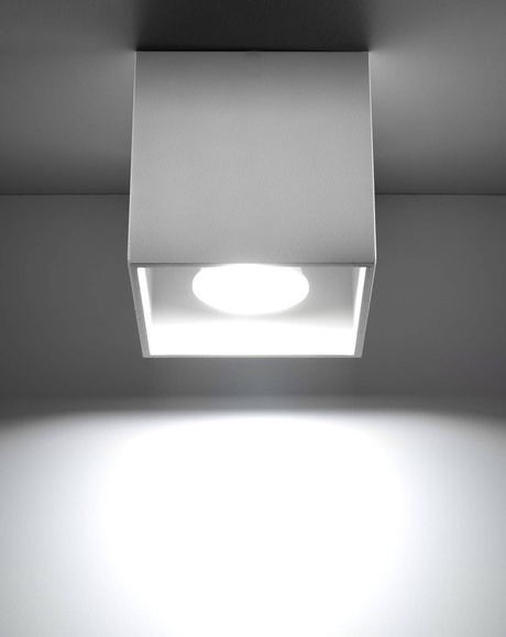 Plafond QUAD 1 blanco + 1x bombilla LED GU-10 3000K Cálido 7W 620lm