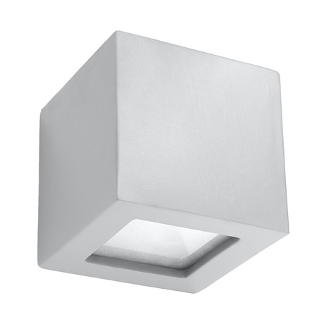 Aplique de cerámica LEO gris + 1x bombilla LED E27 3000K Cálida 7,5W 620lm