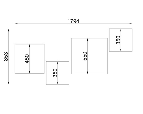 Plafón de techo HORUS 55 BLANCO + 4x bombillas LED E27 4000K Fría 7,5W 650lm