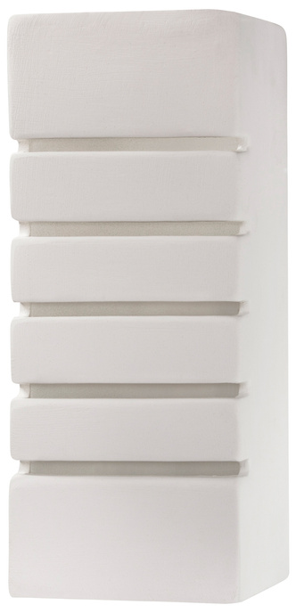 Aplique de cerámica SAMIR blanco + 1x bombilla LED E27 4000K Fría 7.5W 650lm