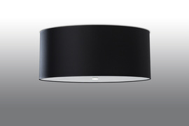 Plafond OTTO 70 negro + 6x bombilla LED E27 4000K Fría 7,5W 650lm