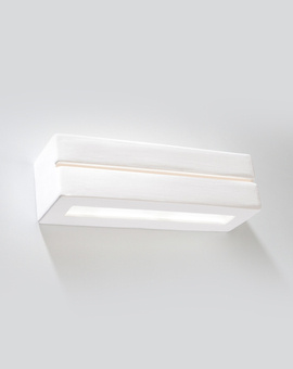 Aplique de cerámica VEGA LINE blanco + 1x bombilla LED E27 3000K Cálida 7,5W 620lm