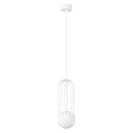 BRINA Lámpara colgante 1 blanco + 1x bombilla LED G9 3000K Cálido 4,5W 450lm