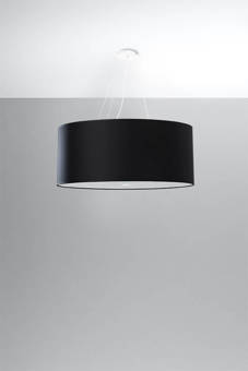 Lámpara OTTO 70 negra + 6 bombillas LED E27 4000K Fría 7,5W 650lm