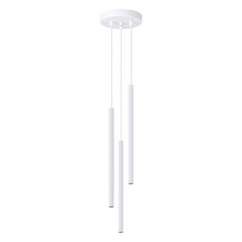 Lámpara colgante ARCHE 3P blanca + 3x bombilla LED G9 3000K Cálida 4,5W 450lm