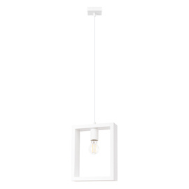 Lámpara colgante ARIES blanca + 1x bombilla LED E27 3000K 7W 760lm