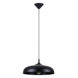 Lámpara colgante GINA negra + 1x bombilla LED E27 4000K Frío 7,5W 690lm