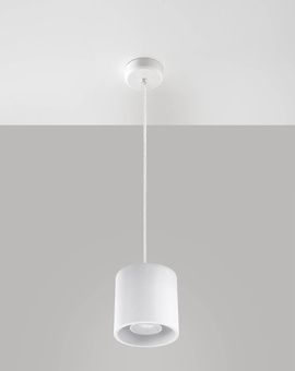 Lámpara colgante ORBIS 1 blanco + 1x bombilla LED GU-10 3000K Cálido 7W 620lm