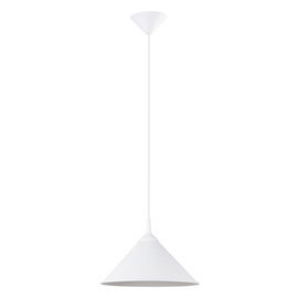 Lámpara colgante ZUMA blanca + 1x bombilla LED E27 3000K Cálida 7,5W 620lm