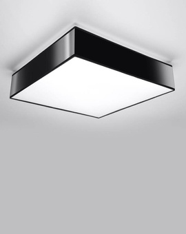 Plafón HORUS 55 NEGRO + 4 bombillas LED E27 3000K Cálido 7,5W 620lm