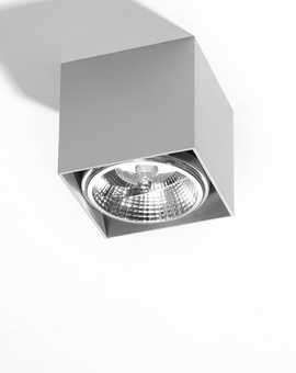 Plafond BLAKE gris + 1x bombilla LED GU10 AR111 4000K FRÍO 10W 850lm