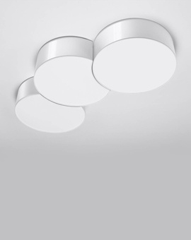 Plafond CIRCLE 3A blanco + 6x Bombilla LED E27 3000K Cálida 7,5W 620lm