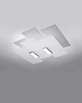 Plafond FABIANO + 3x Bombilla LED E27 4000K Fría 7,5W 650lm