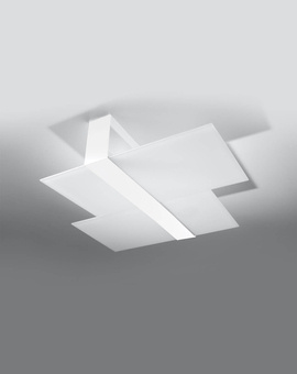 Plafond MASSIMO blanco + 2x bombilla LED E27 3000K Cálida 7,5W 620lm