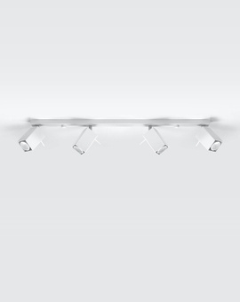 Plafond MERIDA 4L blanco + 4x Bombilla LED GU-10 3000K Cálida 7W 620lm