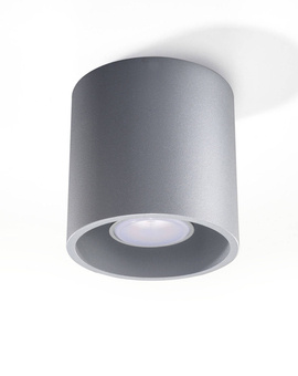 Plafond ORBIS 1 gris + 1x bombilla LED GU-10 3000K Cálida 7W 620lm