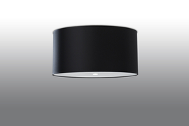 Plafond OTTO 50 negro + 5x Bombilla LED E27 4000K Fría 7,5W 650lm