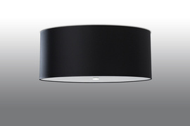 Plafond OTTO 70 negro + 6x bombilla LED E27 4000K Fría 7,5W 650lm