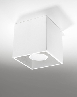 Plafond QUAD 1 blanco + 1x bombilla LED GU-10 3000K Cálido 7W 620lm