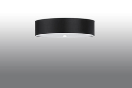 Plafond SKALA 50 negro + 5x bombilla LED E27 4000K Fría 7,5W 650lm