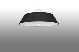 Plafond VEGA 60 negro + 5x bombilla LED E27 3000K Cálida 7,5W 620lm