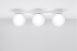 Plafond YOLI 3 blanco + 3x Bombilla LED G9 3000K Cálido 4,5W 450lm