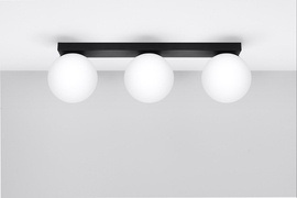 Plafond YOLI 3 negro + 3x bombilla LED G9 3000K Cálido 4,5W 450lm