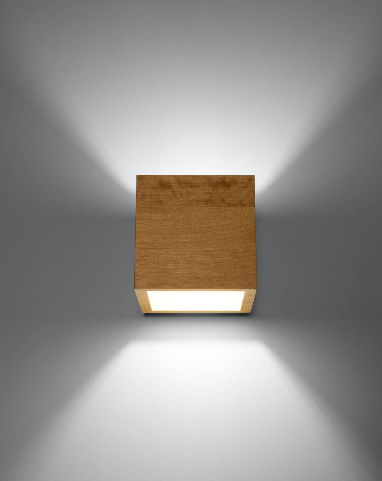 Aplique QUAD madera natural + 1x bombilla LED G9 3000K Warm 4.5W 510lm