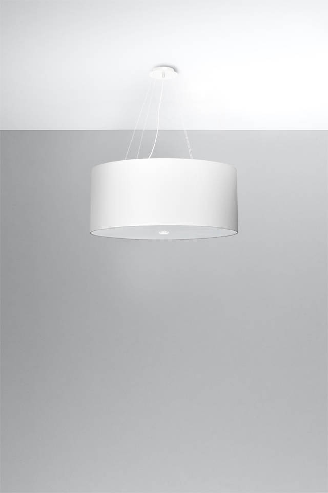 Lámpara OTTO 60 blanca + 5 bombillas LED E27 3000K Cálida 7,5W 620lm