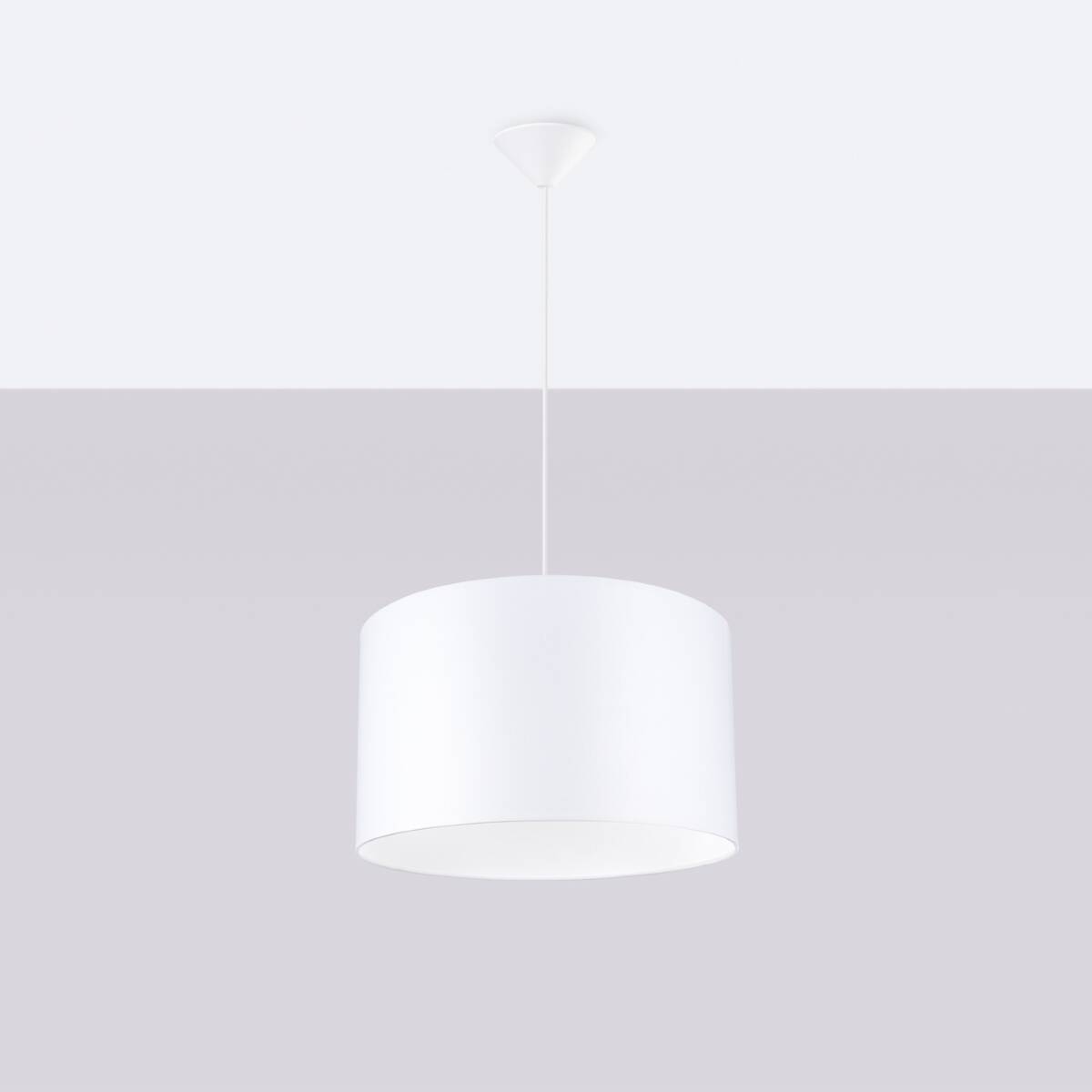 Lámpara colgante NOVA 40 blanca + 1x bombilla LED E27 3000K Cálida 7,5W 620lm