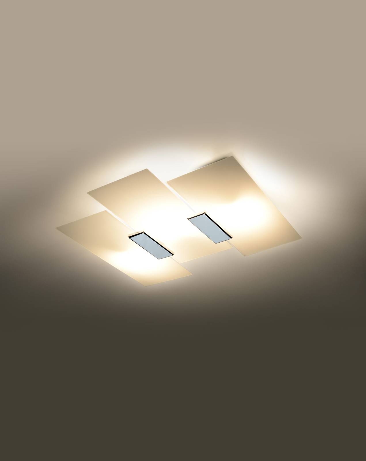 Plafond FABIANO + 3x Bombilla LED E27 3000K Cálida 7,5W 620lm