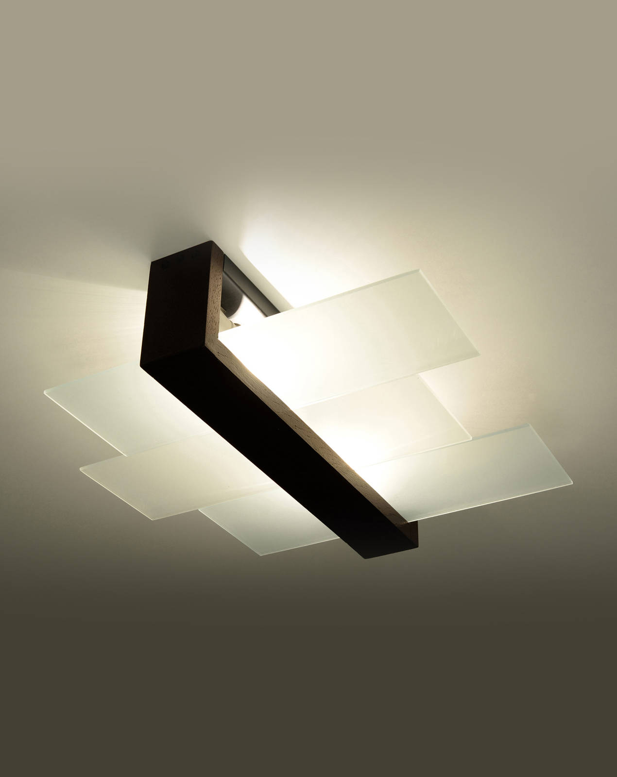 Plafond FENIKS 2 wenge + 2x bombilla LED E27 3000K Cálida 7,5W 620lm