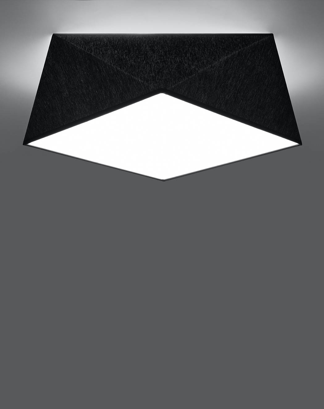 Plafond HEXA 35 NEGRO + 2x bombilla LED E27 4000K Fría 7,5W 650lm