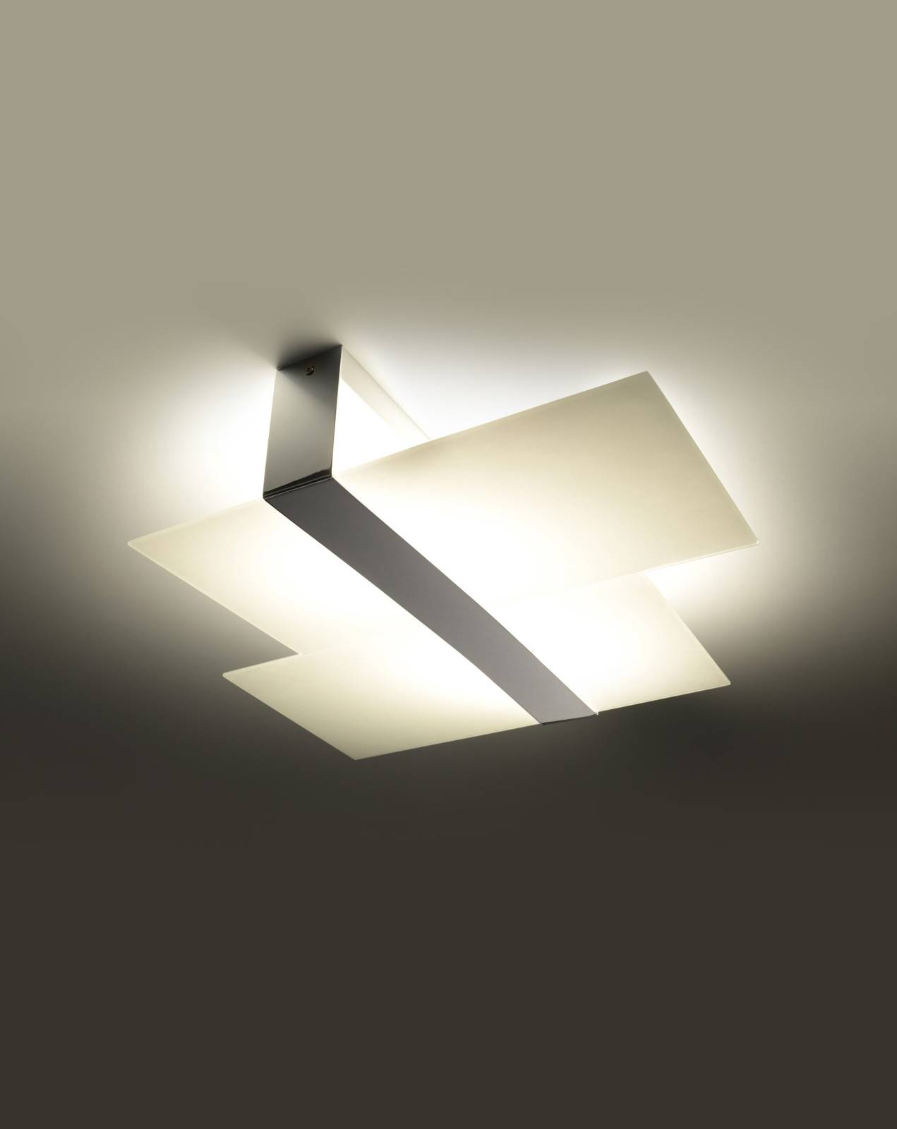 Plafond MASSIMO cromado + 2x bombilla LED E27 3000K Cálida 7,5W 620lm