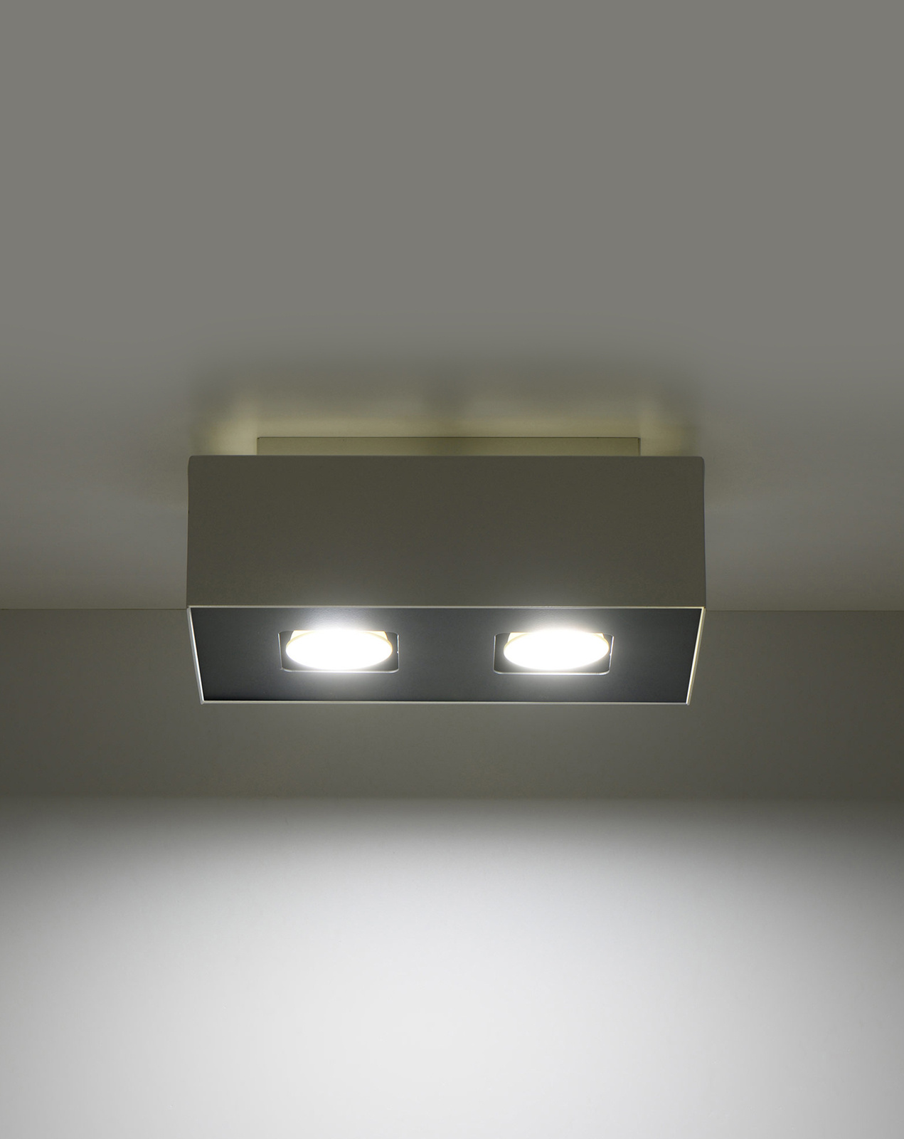 Plafond MONO 2 blanco + 2x bombilla LED GU-10 3000K Cálido 7W 620lm